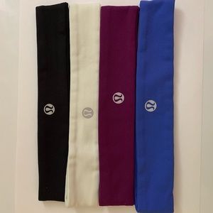 Four Lululemon headbands